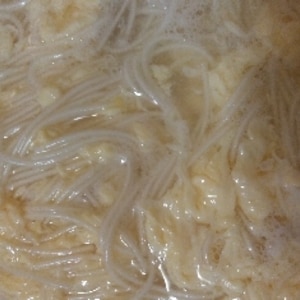 麺つゆで簡単(o^^o)溶き卵のにゅうめん♪